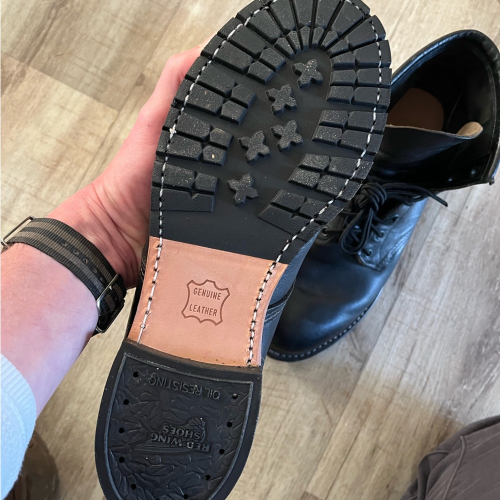 Red Wing Shoes Black Leather Boots - Picture 8 of 10